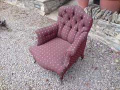 Howard and Sons button back antique armchair1.jpg